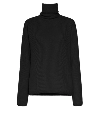 Shop Lapointe Cashmere Silk Turtleneck In Black