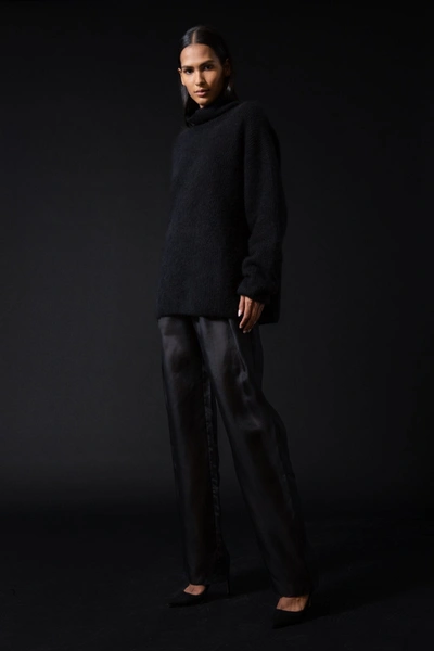 Lapointe Cashmere Silk Turtleneck In Black