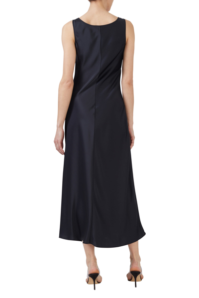 Lapointe Satin Bias Maxi Dress In Black