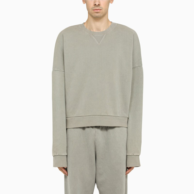 Shop Entire Studios Cotton Rhino-coloured Crewneck Sweatshirt In Grey
