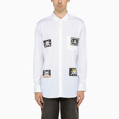 Shop Comme Des Garçons Shirt | Videogame Printed White Shirt