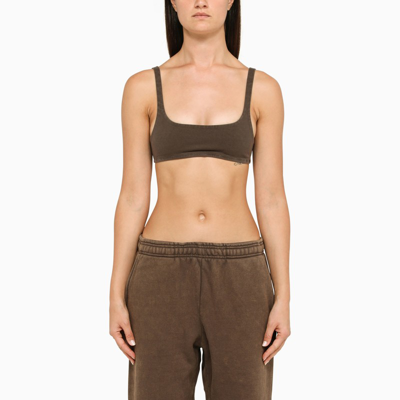 Shop Entire Studios | Short Brown Jersey Top