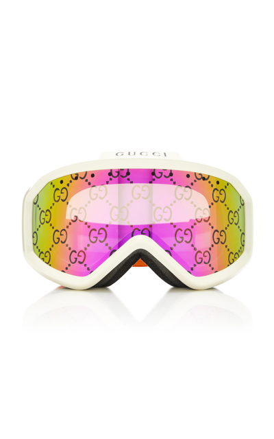 Shop Gucci Mirrored Mask Injection Ski Goggles In Multi