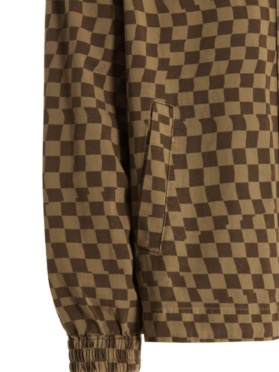 Shop Incotex Red Check Print Overshirt In Beige