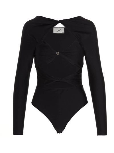 Shop Coperni Cut Out Bodysuit In Black