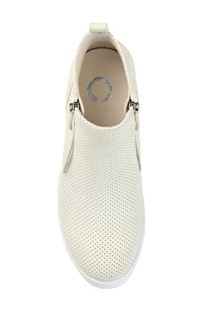 Journee Collection Journee Pennelope Wedge Heel Sneaker In Ivory