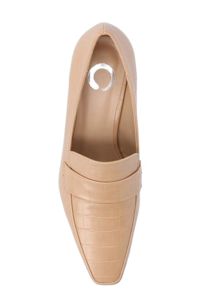 JOURNEE COLLECTION JOURNEE COLLECTION CELINA CROC EMBOSSED LOAFER PUMP 