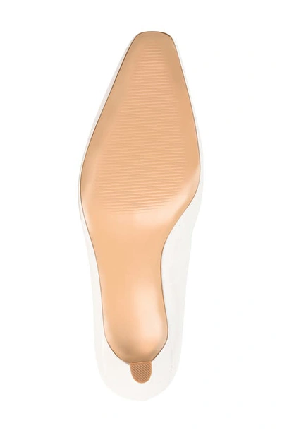 Journee Collection Celina Croc Embossed Loafer Pump In White