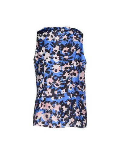 Shop Marni Silk Top In Blue