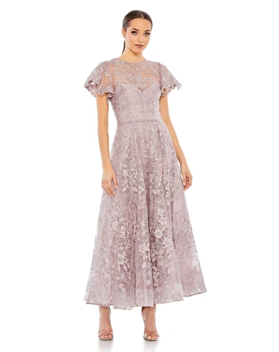 Mac Duggal Sequin Lace A-line Gown In Lilac