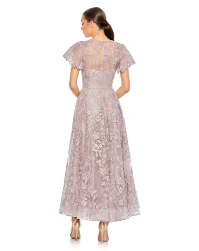 Mac Duggal Sequin Lace A-line Gown In Lilac