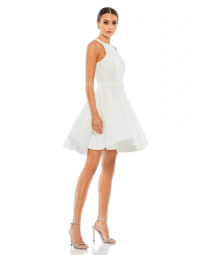 IEENA FOR MAC DUGGAL HIGH NECK SLEEVELESS SKATER DRESS 