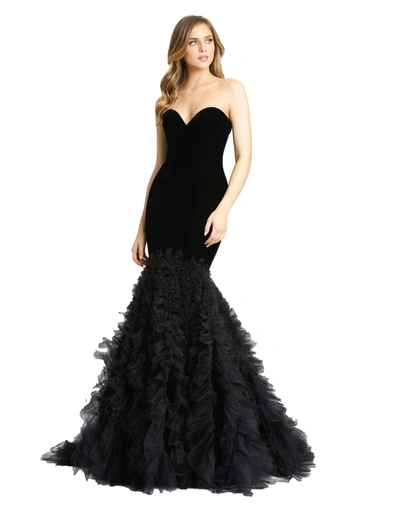 Shop Mac Duggal Sweetheart Neckline Mermaid Gown In Black