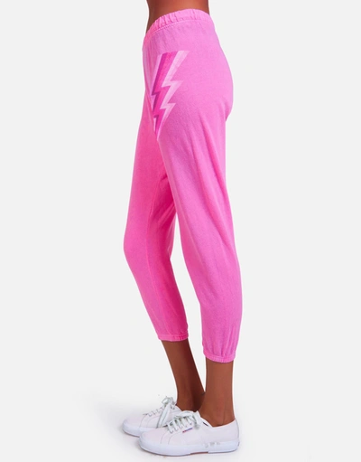 Shop Lauren Moshi X Alana X Pink Lightning Bolt In Neon Pink