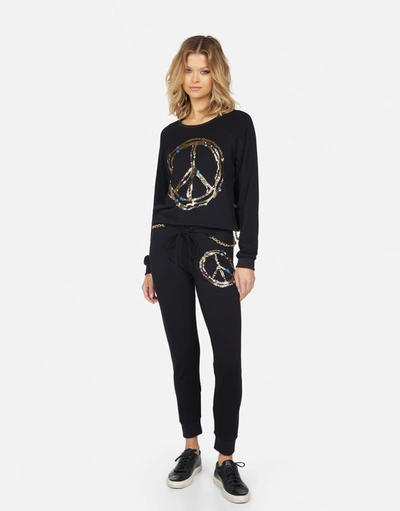 Lauren Moshi Bethany Foil Chain Peace In Black