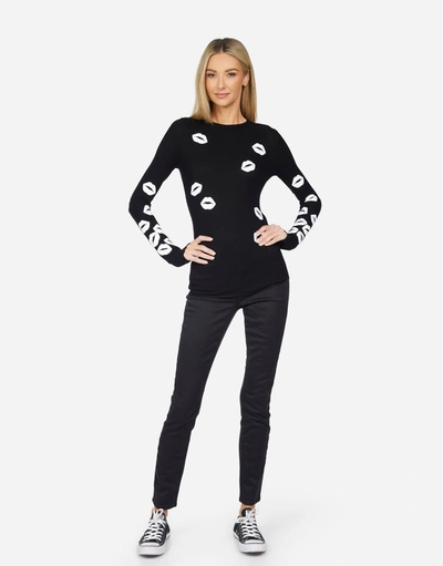 Lauren Moshi Mckinley Scattered Lips In Black