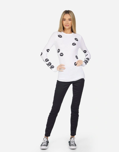 Lauren Moshi Mckinley Scattered Lips In White
