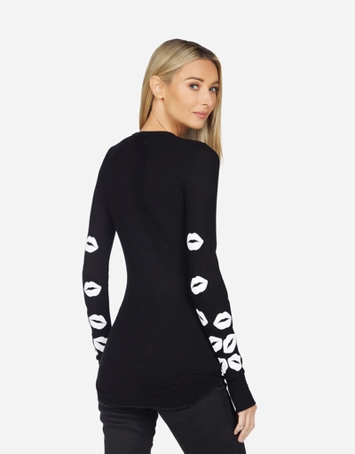 Lauren Moshi Mckinley Scattered Lips In Black