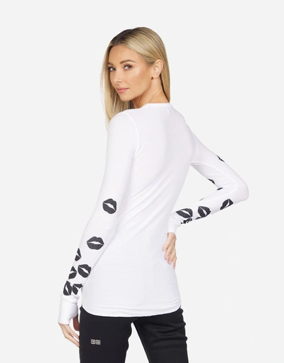 Lauren Moshi Mckinley Scattered Lips In White