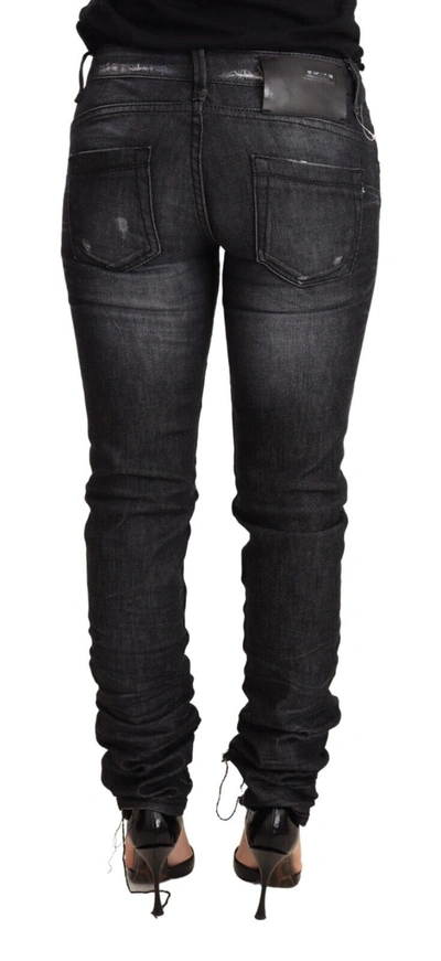 Shop Acht Black Washed Cotton Low Waist Skinny Denim Trouser Women's Jeans