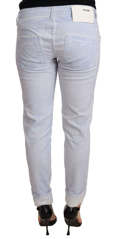 Shop Acht Light Blue Cotton Folded Hem Denim Skinny Women Trouser Women's Jeans