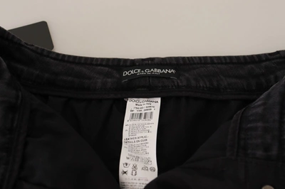 Shop Dolce & Gabbana Gray Washed Mid Waist Wide Leg Denim Women's Jeans