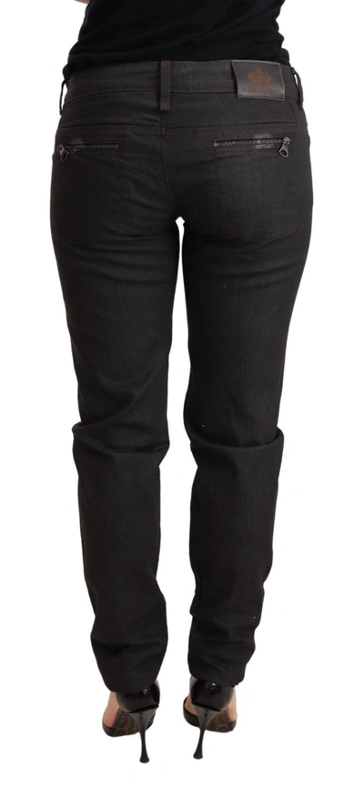 Shop Ermanno Scervino Black Low Waist Skinny Slim Trouser Cotton Women's Jeans