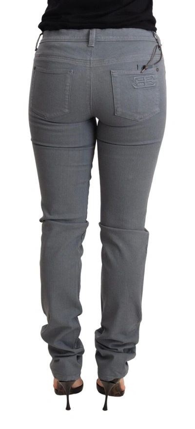 Shop Ermanno Scervino Gray Low Waist Skinny Slim Trouser Cotton Women's Jeans