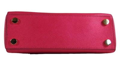 Shop Michael Kors Women's Ava Leather Convertible Satchel Crossbody Bag In Rasberry/ Red