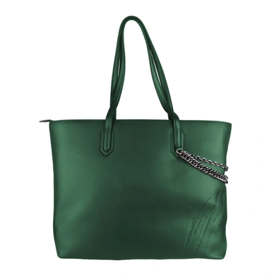 Shop Plein Sport Green Polyurethane Shoulder Women's Bag