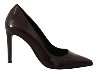 Shop Sofia Brown Patent Leather Stiletto Heels Pumps Women's Shoes