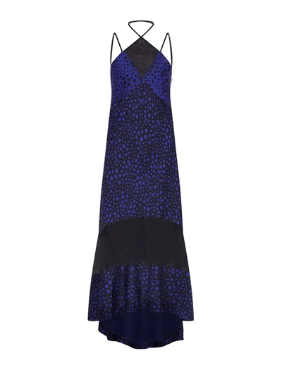Shop Bcbgmaxazria Barbarella Evening Dress In Dotted Print Blue Black Combo