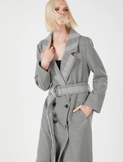 Shop Bcbgmaxazria Oversized Double-breasted Maxi Coat In Double Face Plaid