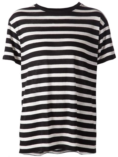Shop R13 Horizontal Stripe T-shirt - Black