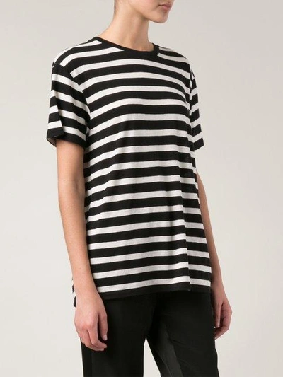 Shop R13 Horizontal Stripe T-shirt - Black