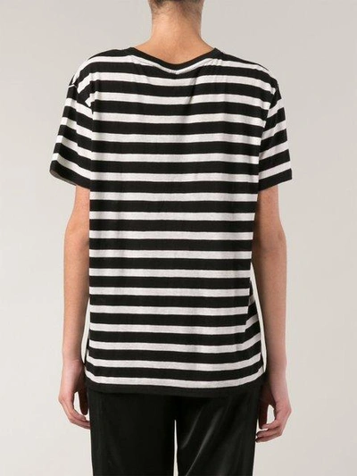 Shop R13 Horizontal Stripe T-shirt - Black