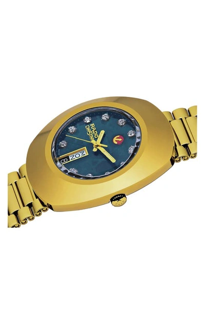 Shop Rado The Original Automatic Bracelet Watch, 35mm In Blue