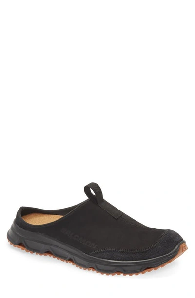 Salomon Rx Advanced Suede-trimmed Leather Slip-on Sneakers In Black |  ModeSens