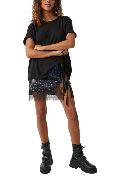 Shop Free People Gold Rush Sequin Half Slip Skirt In Black Combo