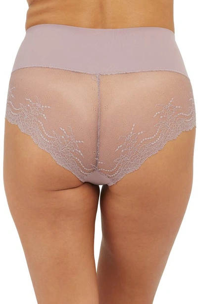 Shop Spanx Undie-tectable Lace Hi-hipster Panties In Violet Umber