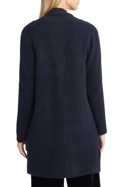Eileen Fisher Open Front Cashmere Blend Cardigan In Nocturne