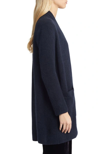 Eileen Fisher Open Front Cashmere Blend Cardigan In Nocturne