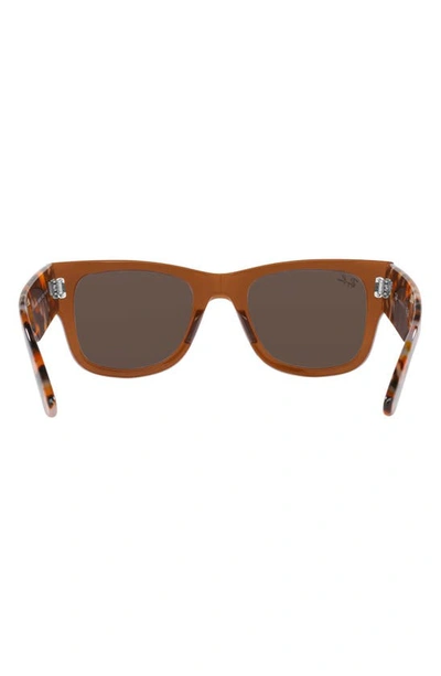 Shop Ray Ban Mega Wayfarer 51mm Rectangular Sunglasses In Transparent