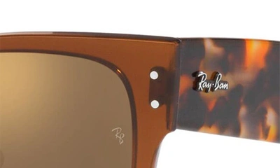 Shop Ray Ban Mega Wayfarer 51mm Rectangular Sunglasses In Transparent