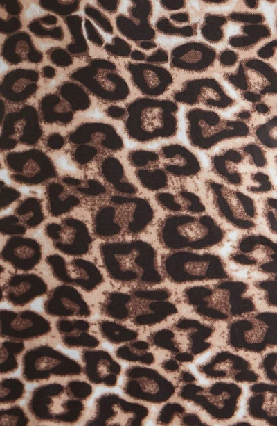 Shop Oh La La Cheri Jolene Leopard Print Lace Trim Satin Teddy In Leopard/ Black