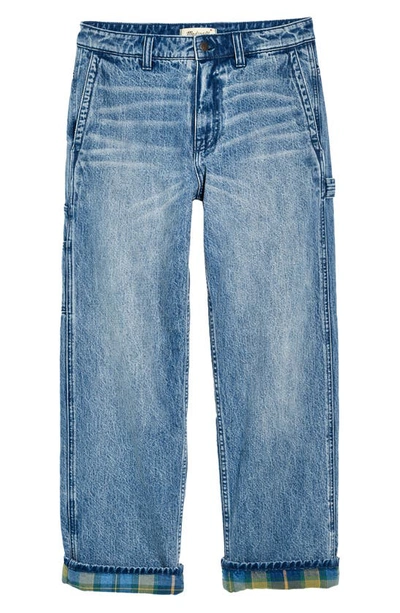 Shop Madewell Flannel Lined Carpenter Jeans In Kenton