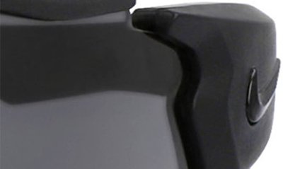 Shop Nike Show X Rush 58mm Shield Sunglasses In Matte Black/ Dark Grey