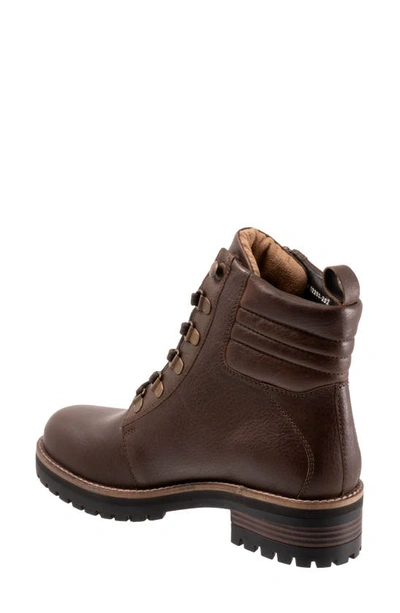 Softwalk Everett Lace-up Boot In Dark Brown Tumbled Leather