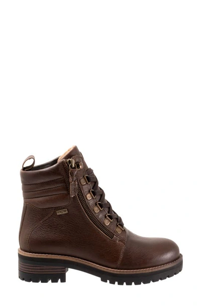Softwalk Everett Lace-up Boot In Dark Brown Tumbled Leather