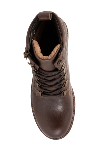 Softwalk Everett Lace-up Boot In Dark Brown Tumbled Leather